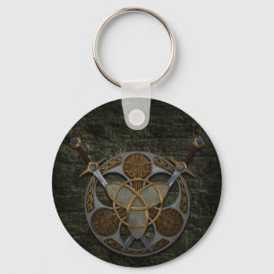 Celtic Shield and Swords Sleutelhanger