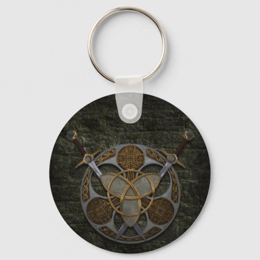 Celtic Shield and Swords Sleutelhanger (Voorkant)