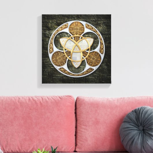 Celtic Shield Canvas Afdruk (Insitu (Woonkamer))