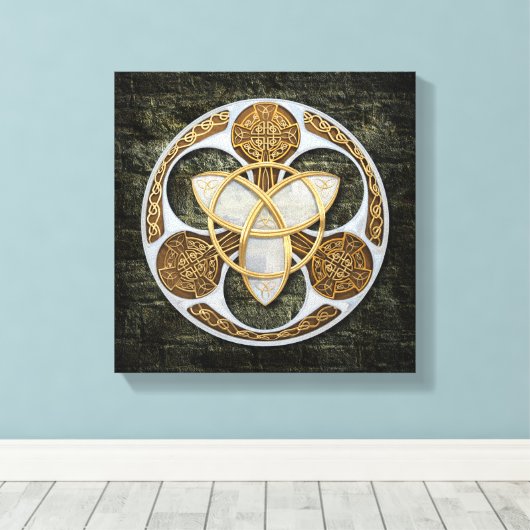 Celtic Shield Canvas Afdruk (Insitu (Houten vloer))