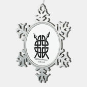 Celtic Shield, MeWarriorWoman op Twitch Tin Sneeuwvlok Ornament (Rechts)