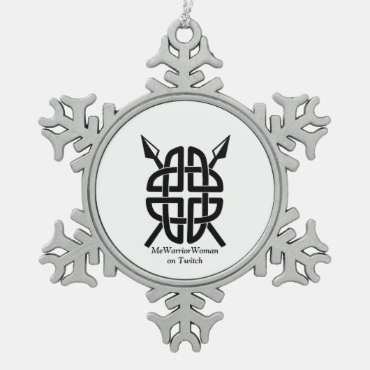 Celtic Shield, MeWarriorWoman op Twitch Tin Sneeuwvlok Ornament (Voorkant)