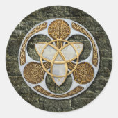 Celtic Shield Ronde Sticker (Voorkant)