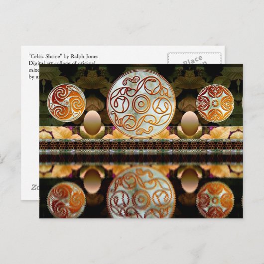 "Celtic Shrine" Briefkaart (Voorkant / Achterkant)