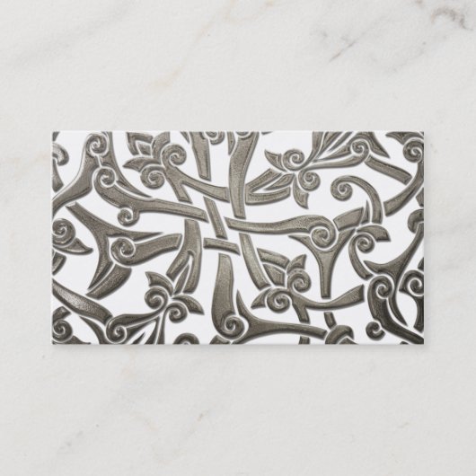 Celtic Silver Pattern Visitekaartje (Voorkant)