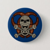 Celtic Skull & Biohazard Button (Voorkant)