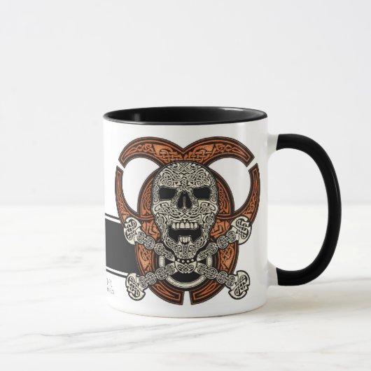 Celtic Skull & Biohazard Coffee Mok (Rechts)