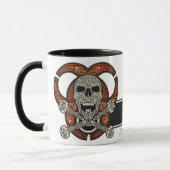 Celtic Skull & Biohazard Coffee Mok (Links)