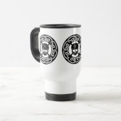 Celtic Skull & Crossbones - Herbruikbare reismog Reisbeker (Voorkant links)