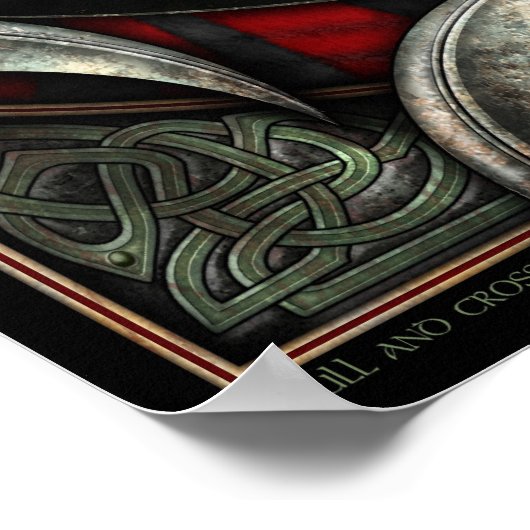 Celtic Skull & Crossbones Mandala Poster (18x24 in (Hoek)