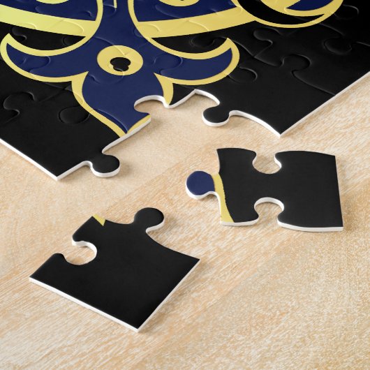 Celtic Skull Crossbones/Viking/Pirate/Gold/zwart Legpuzzel (Zijkant)