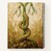 Celtic Snake Snowdrops Imbolc Rebirth Fantasy Art Notitieboek (Achterkant)