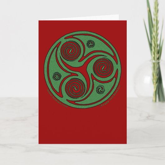 Celtic Spiral Christmas Kaart (Voorkant)