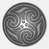 Celtic Spiral Ronde Sticker (Voorkant)
