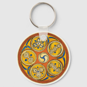 Celtic Spiral Sleutelhanger, Lughnasadh Design Sleutelhanger