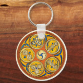 Celtic Spiral Sleutelhanger, Lughnasadh Design Sleutelhanger (Voorkant)