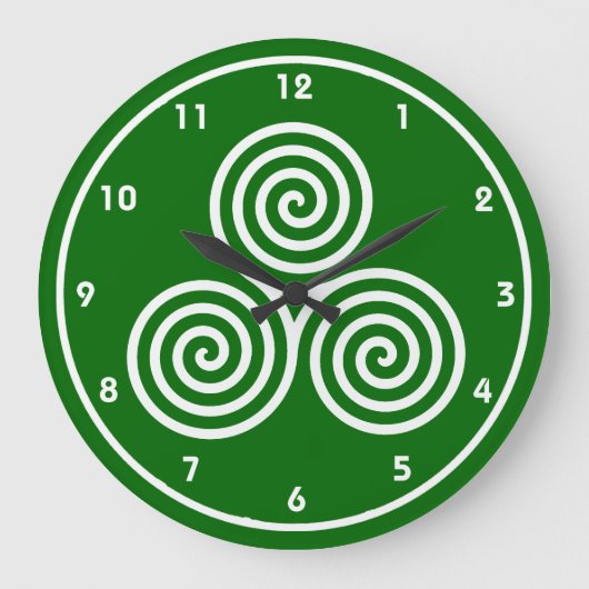 Celtic Spirals Design Wall klok (Voorkant)