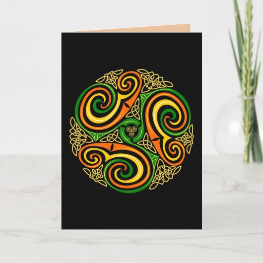 celtic spirals-wenskaart kaart (Voorkant)