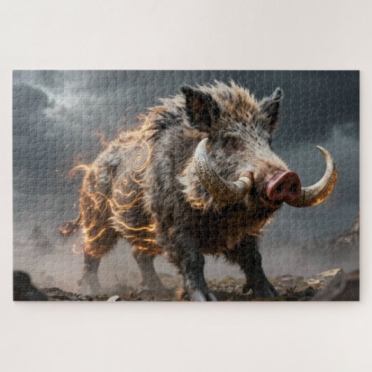 Celtic Spirit Animal Boar Jigsaw Puzzle Legpuzzel (Horizontaal)