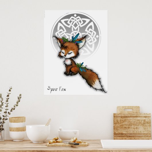 Celtic Spirit Fox Poster (Keuken)