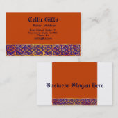Celtic Square Knots op Paprika Visitekaartje (Voorkant / Achterkant)