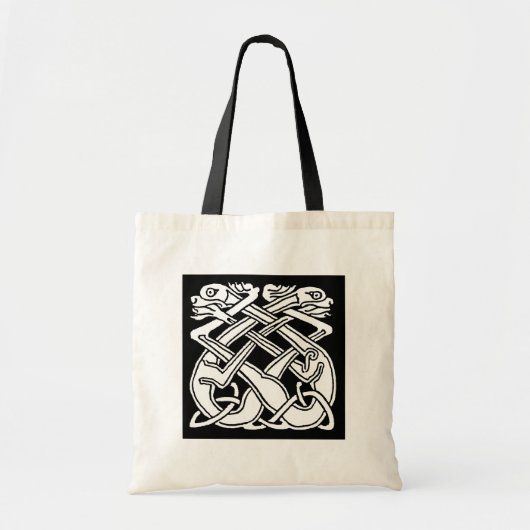 Celtic square pattern - black and white tote bag (Voorkant)