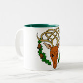 Celtic Stag Tweekleurige Koffiemok (Voorkant links)