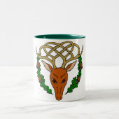 Celtic Stag Tweekleurige Koffiemok (Center)
