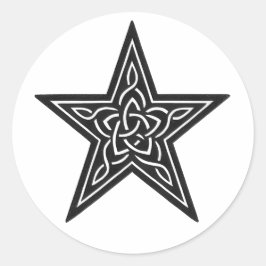 Celtic Star Knot – Ink Emblem Ronde Sticker