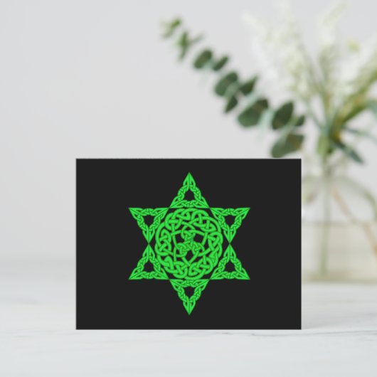 Celtic Star of David Postcard Briefkaart (Staand voorkant)