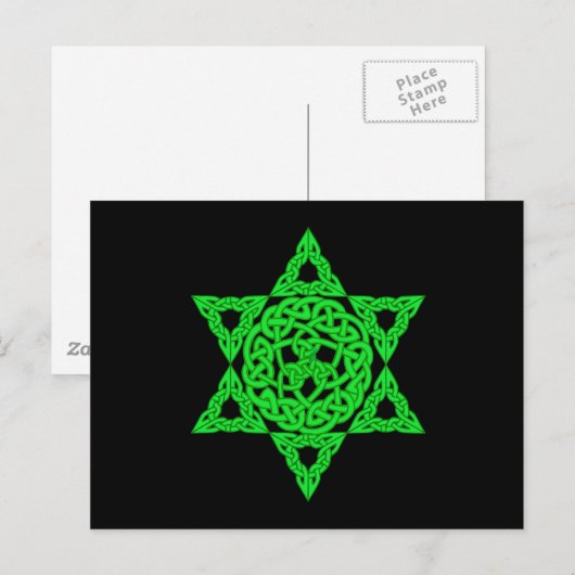 Celtic Star of David Postcard Briefkaart (Voorkant / Achterkant)