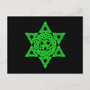 Celtic Star of David Postcard Briefkaart