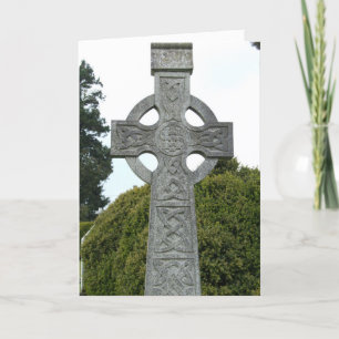 Celtic Stone Cross Wenskaart Kaart