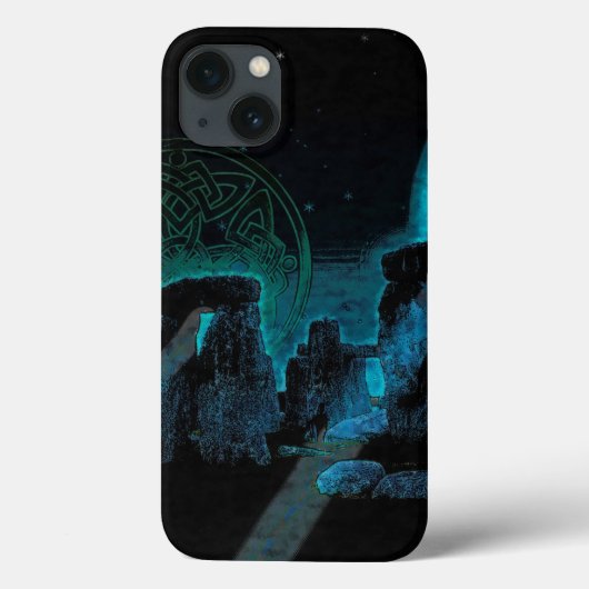 Celtic Stonehenge, Moon & Stars Astronomy Verenigd Case-Mate iPhone Case (Achterkant)