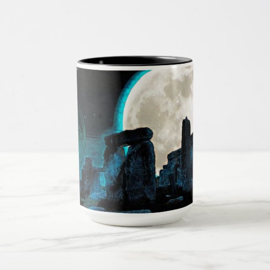 Celtic Stonehenge, Moon & Stars Astronomy Verenigd Mok (Midden)