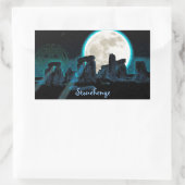 Celtic Stonehenge, Moon & Stars Astronomy Verenigd Rechthoekige Sticker (Tas)