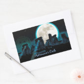 Celtic Stonehenge, Moon & Stars Astronomy Verenigd Rechthoekige Sticker (Envelop)