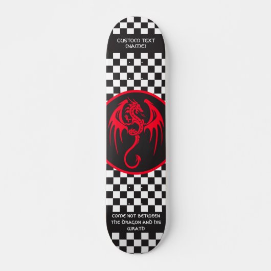 Celtic Style Dragon & Quote Persoonlijk Skateboard (Voorkant)