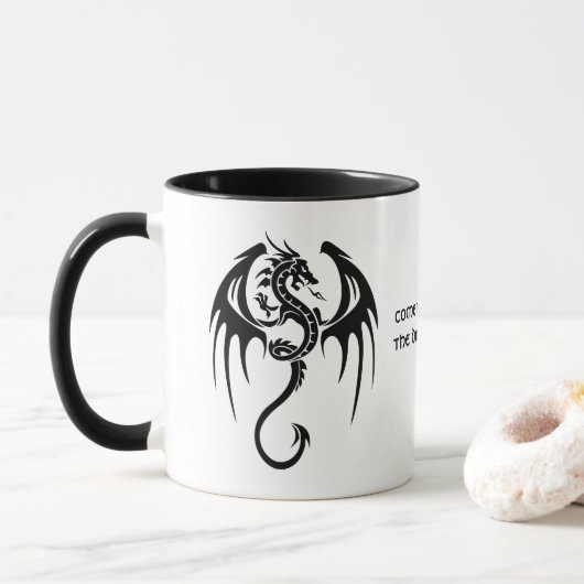 Celtic Style Dragon & Shakespeare Quote Mok (Met donut)