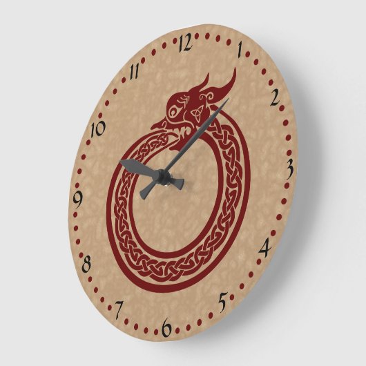 Celtic Style Ouroboros Grote Klok (Hoek)