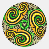 Celtic Style Round Sticker (Voorkant)