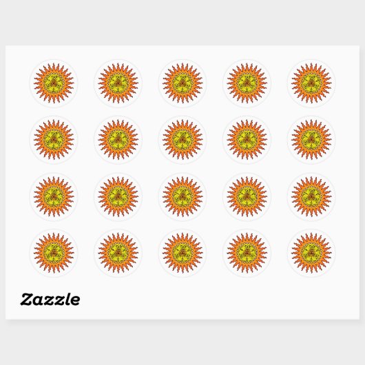 Celtic Sun 2 Ronde Sticker (Vel)