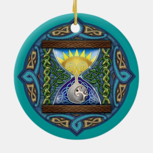 Celtic Sun-Moon Hourglass Ornament (Achterkant)