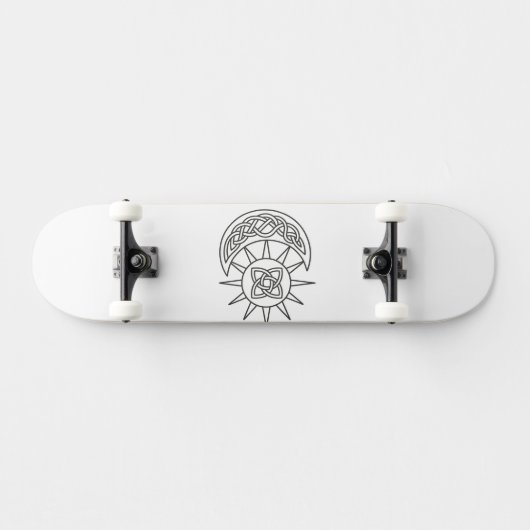 Celtic Sun &Moon Witchy Unisex Persoonlijk Skateboard (Horizontaal)