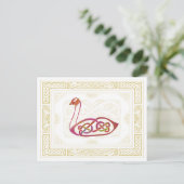 Celtic Swan Briefkaart (Staand voorkant)