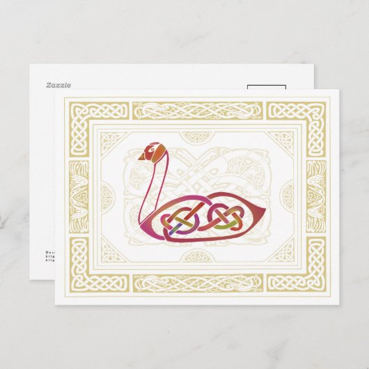 Celtic Swan Briefkaart (Voorkant / Achterkant)