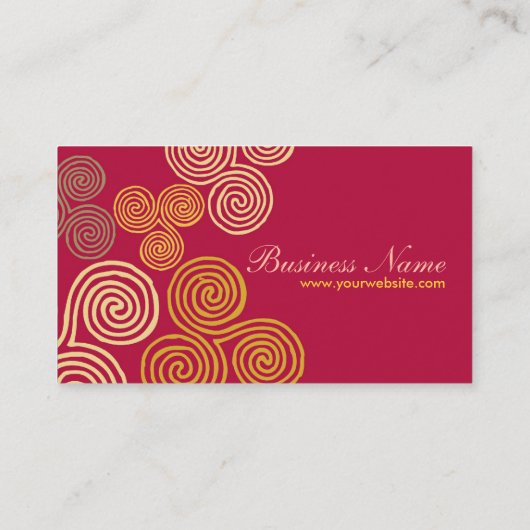 Celtic Swirl Vertical Visitekaartje (Achterkant)