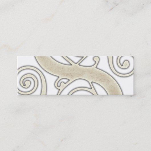 Celtic Swirls Elegant Abstract Letter S Pattern Mini Visitekaartje (Voorkant)
