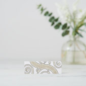 Celtic Swirls Elegant Abstract Letter S Pattern Mini Visitekaartje (Staand voorkant)