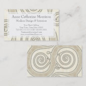 Celtic Swirls Elegant Abstract Letter S Pattern Visitekaartje (Voorkant / Achterkant)